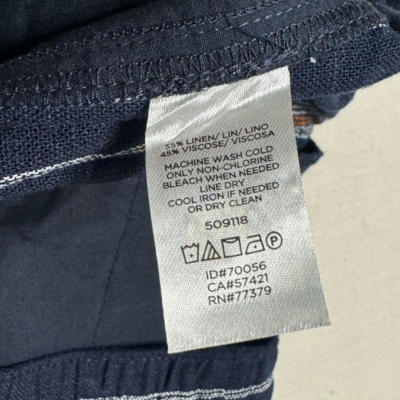 Anne Taylor Flowy Linen Draw String Pant - Picture 5 of 6